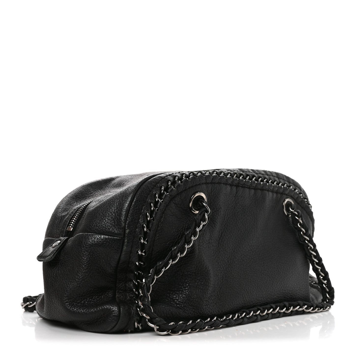 Deerskin Luxe Ligne Medium Bowler Black