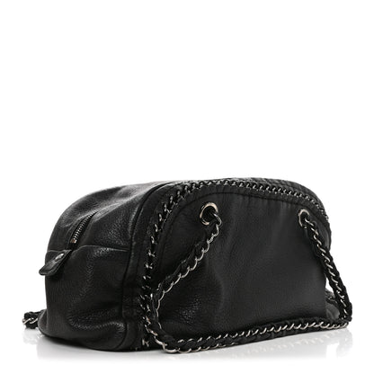 Chanel Deerskin Luxe Ligne Medium Bowler Black 3 of 9