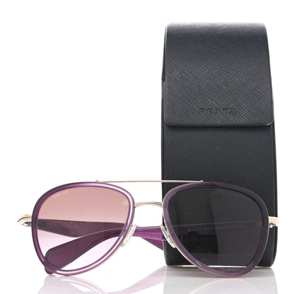 Prada Aviator Sunglasses SPR51P Purple Gold 9 of 9