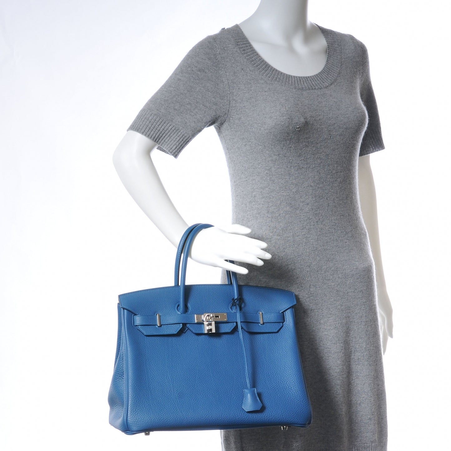Togo Birkin 35 Bleu de Galice