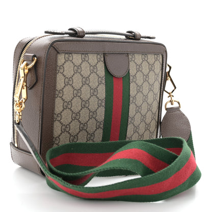 Gucci GG Supreme Monogram Web Small Ophidia Top Handle Shoulder Bag Brown 3 of 11