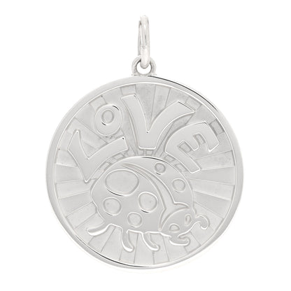 Tiffany Sterling Silver Love Bugs Round Tag Charm 1 of 4