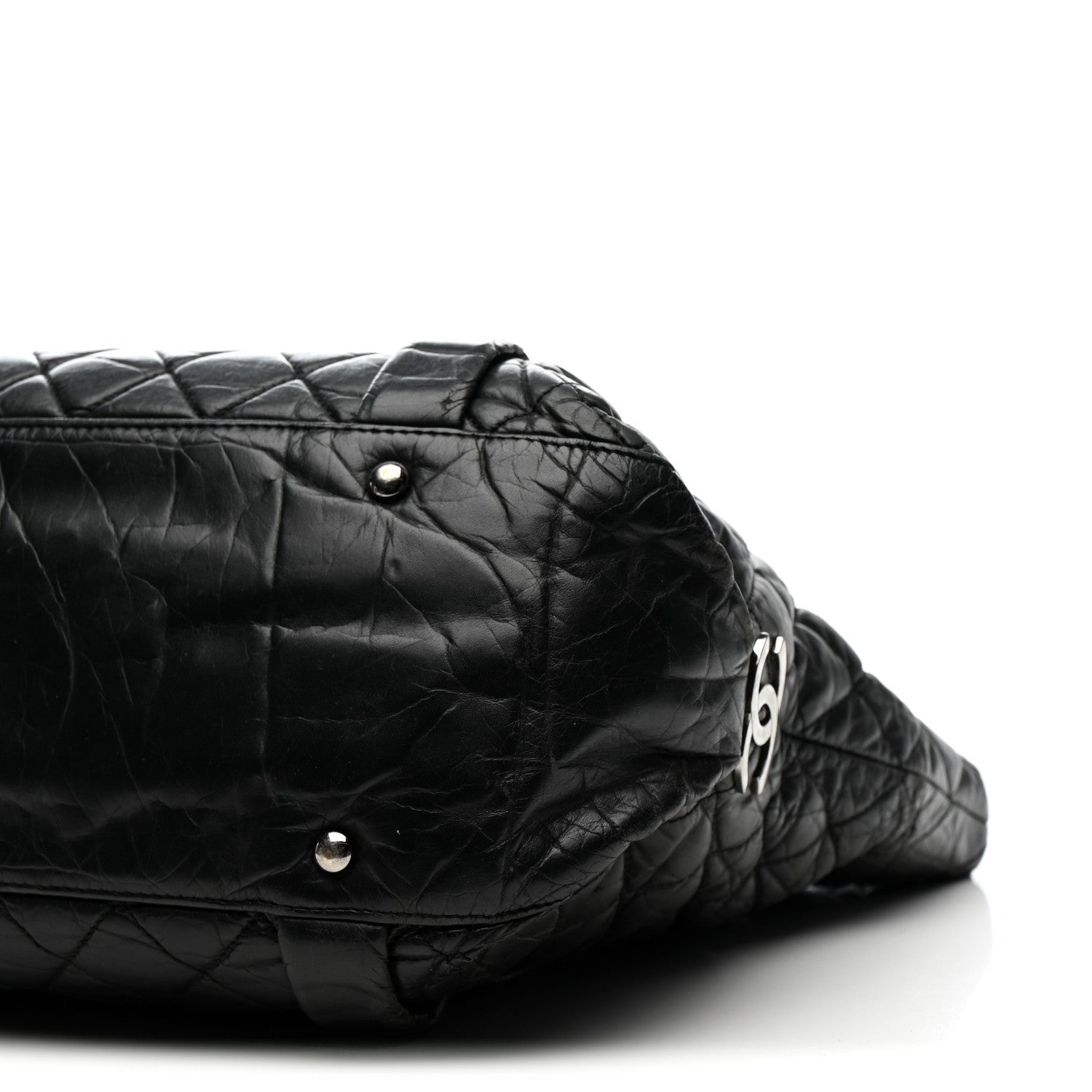Chanel Distressed Lambskin Vintage Ligne Lady Braid Tote Black 10 of 10