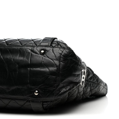 Chanel Distressed Lambskin Vintage Ligne Lady Braid Tote Black 10 of 10