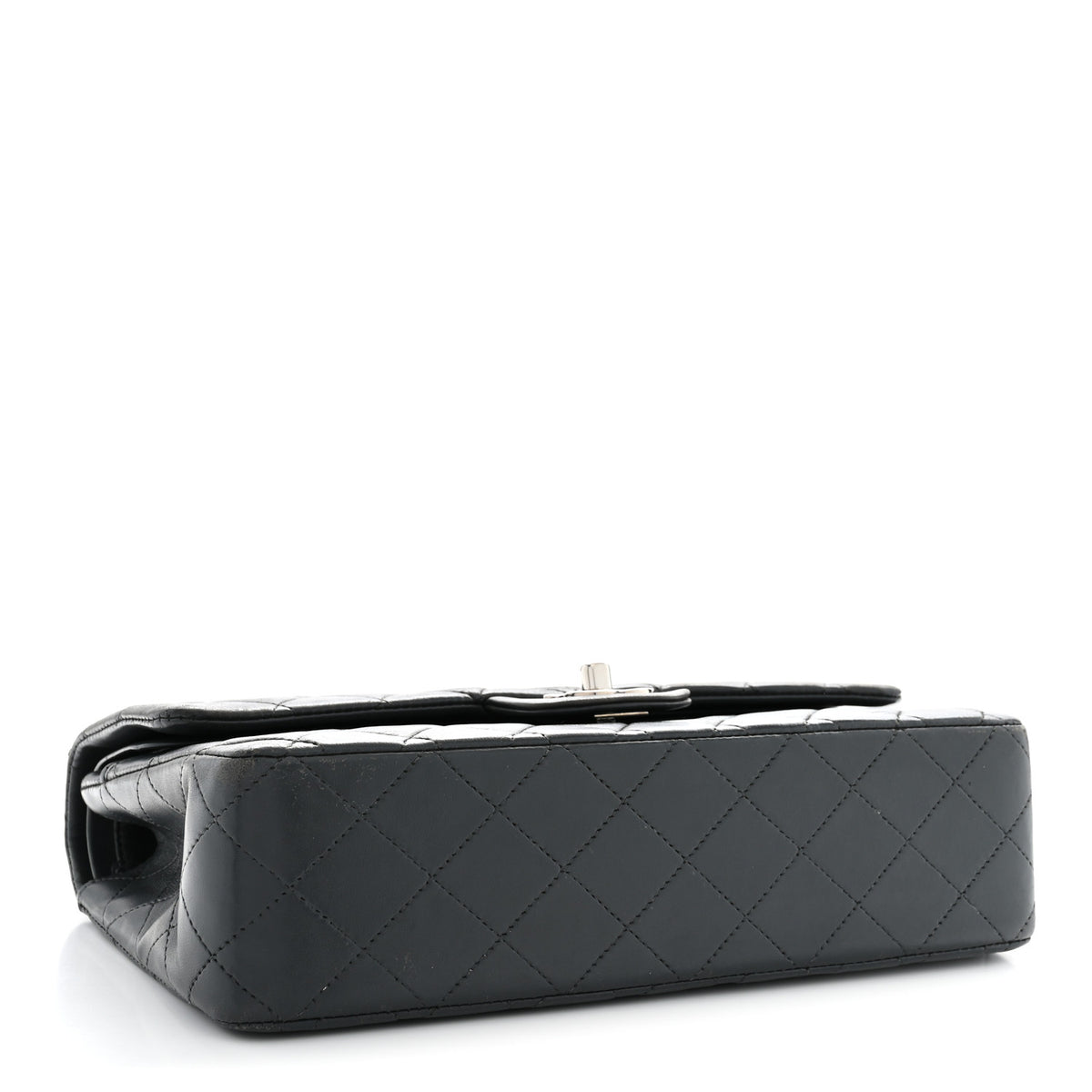 Chanel Lambskin Quilted Medium Double Flap Grey 3 of 12