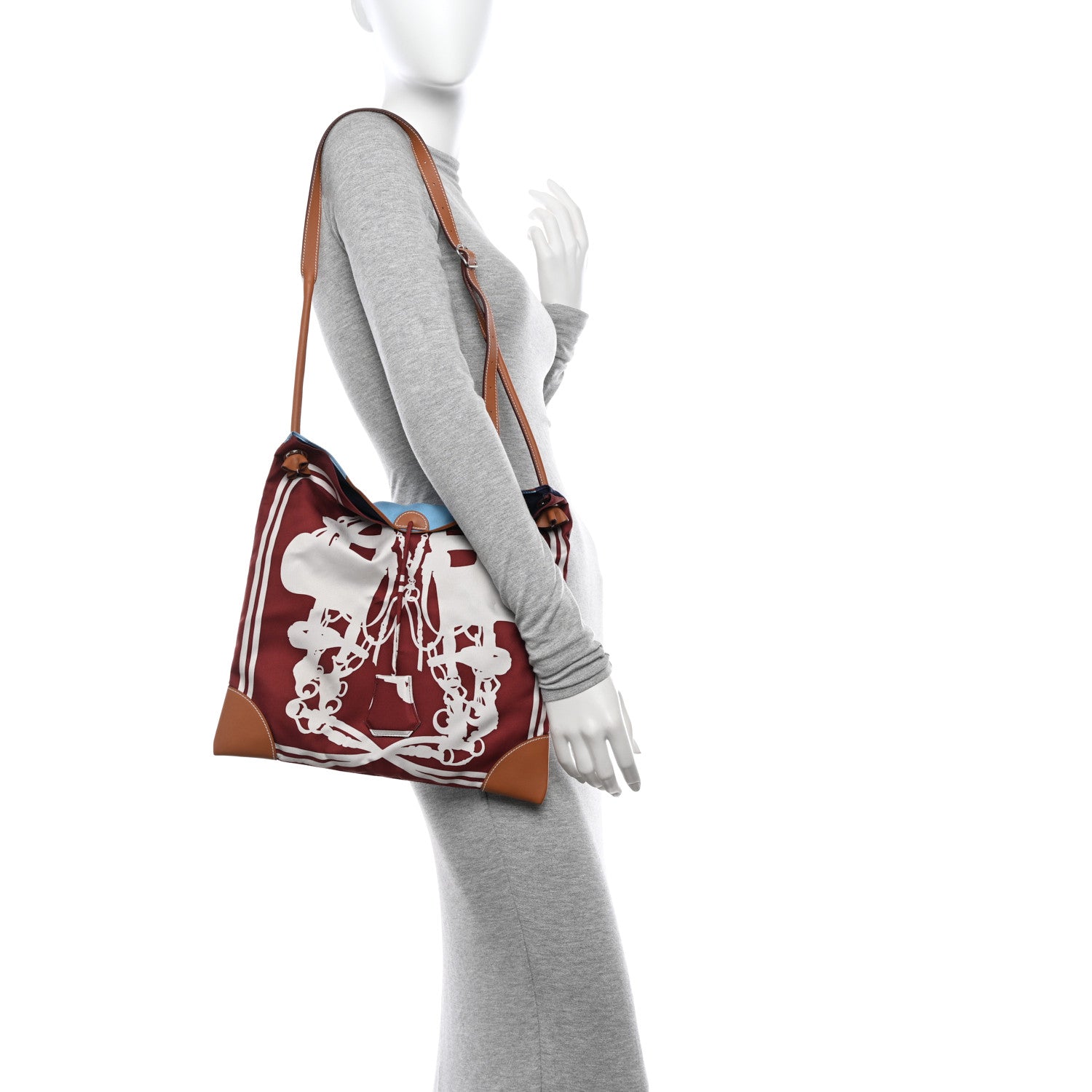 Hermes Silk Swift Brides De Gala Tattoo Silky City 33 Bag Gold Rouge H 2 of 11