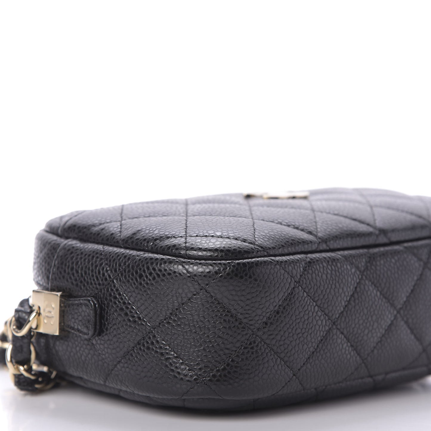 Caviar Quilted Camera Case Black