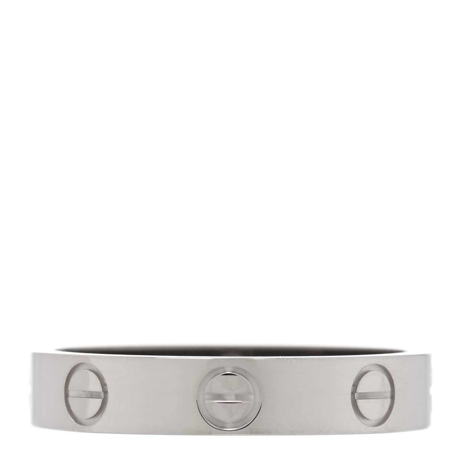 Cartier 18K White Gold 3.5mm LOVE Wedding Band Ring 52 6 1 of 5