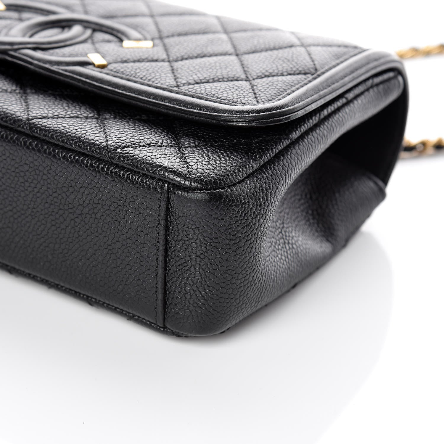 Chanel Caviar Quilted Small CC Filigree Flap Black 6 of 10