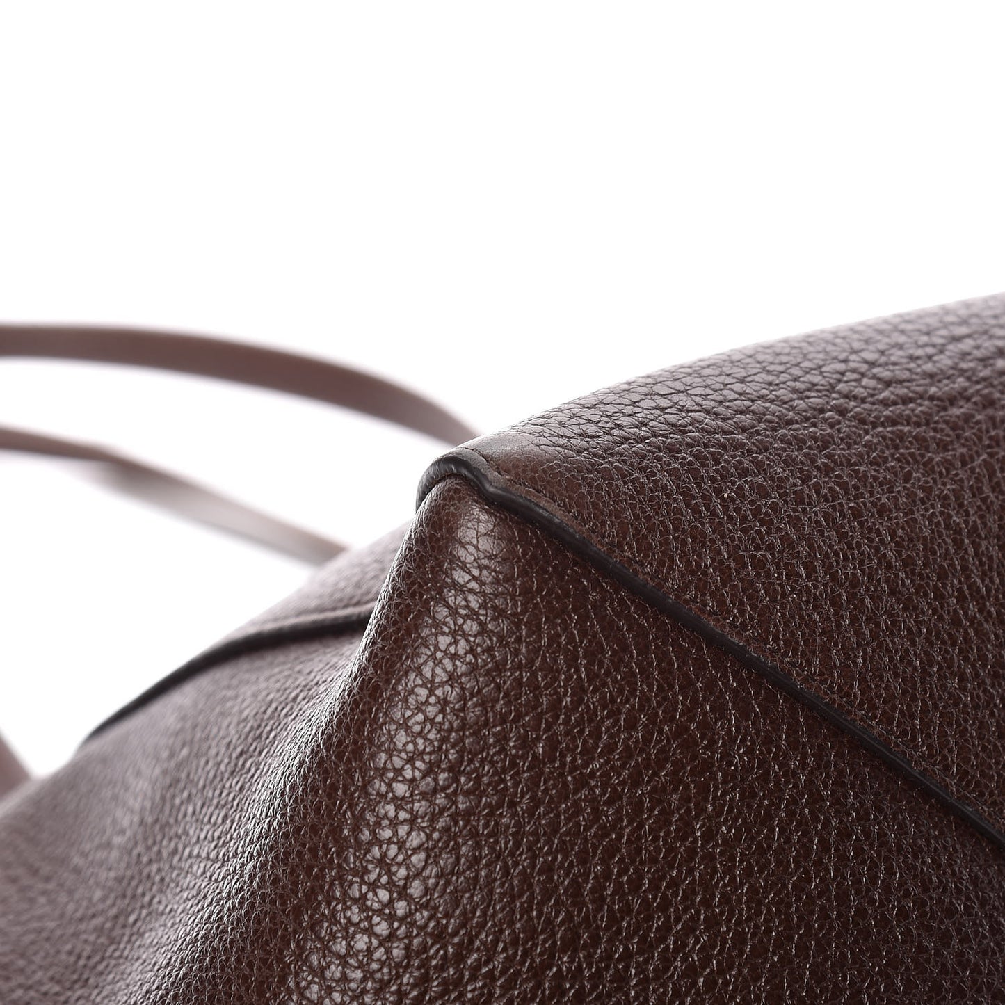 Soft Grained Calfskin Small Belt Cabas Phantom Brown