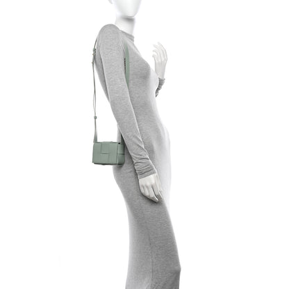 Bottega Veneta Lambskin Maxi Intrecciato Extra Mini Cassette Crossbody Bag New Sauge 2 of 9