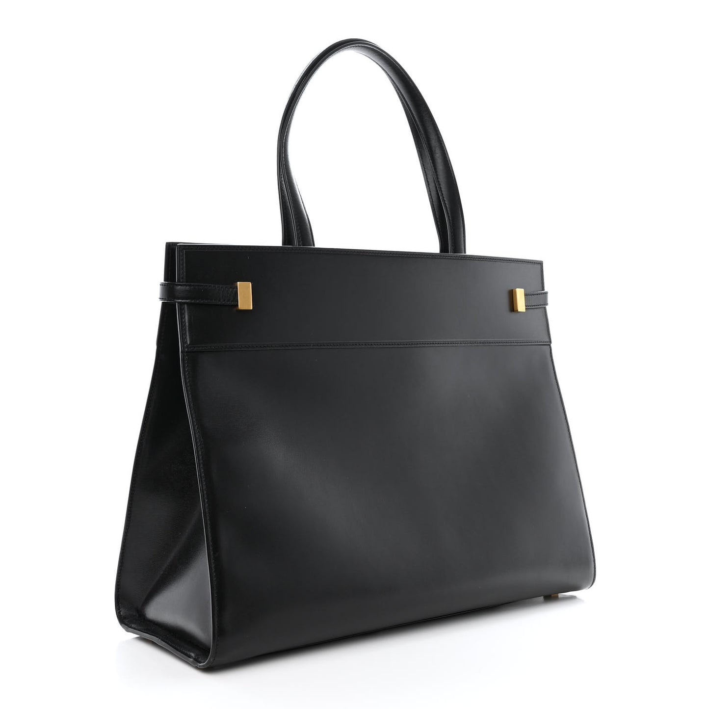 Calfskin Medium Manhattan Shopper Tote Black