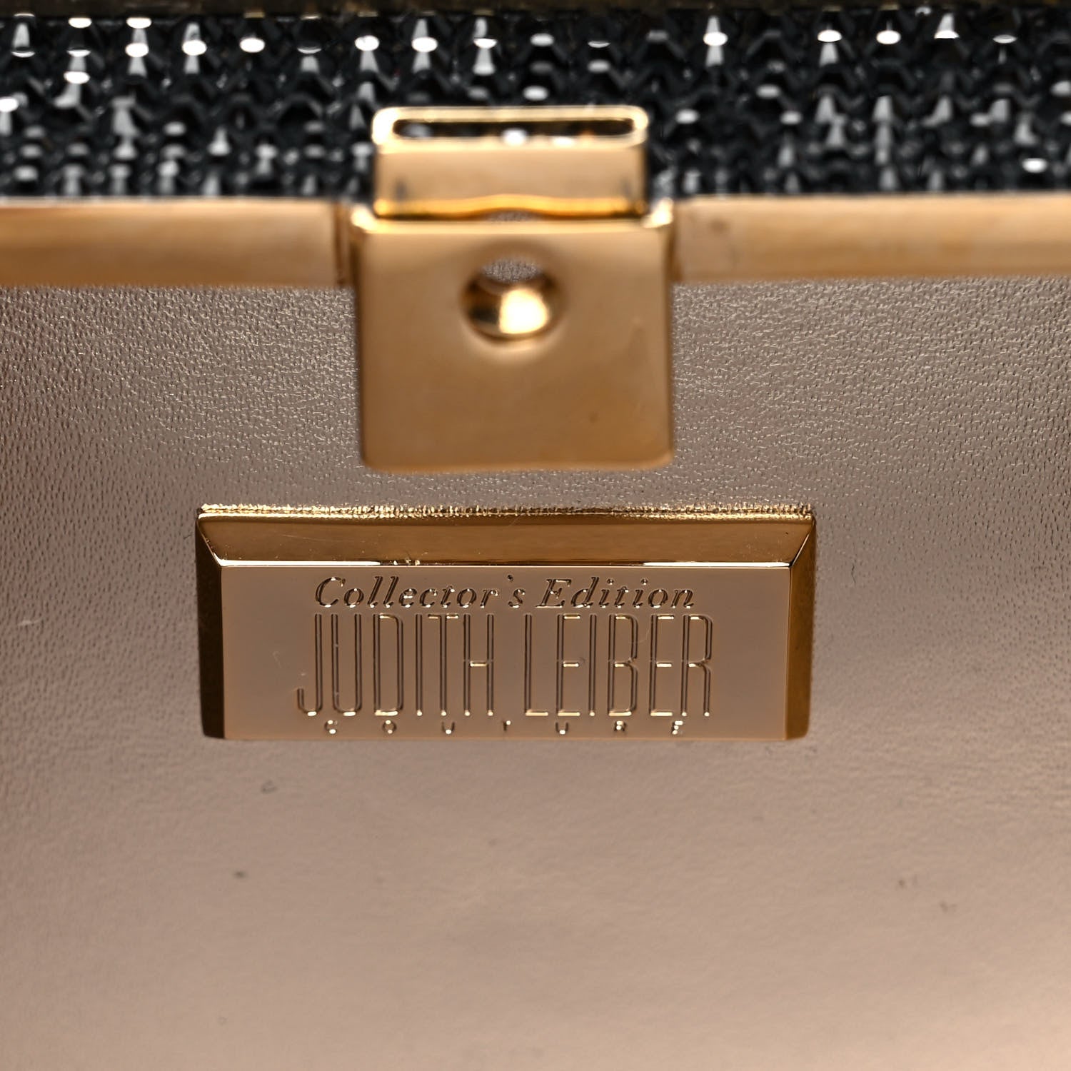 Judith Leiber Crystal Boombox Retro Minaudiere Clutch Gold Black 5 of 9