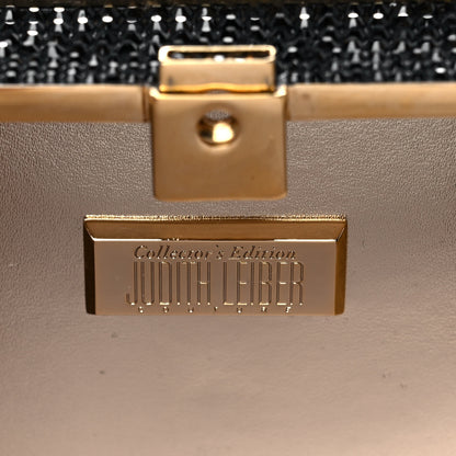 Judith Leiber Crystal Boombox Retro Minaudiere Clutch Gold Black 5 of 9