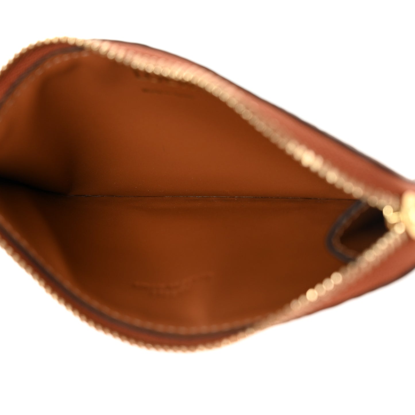 Calfskin Embossed Repeat Coin Card Holder Tan