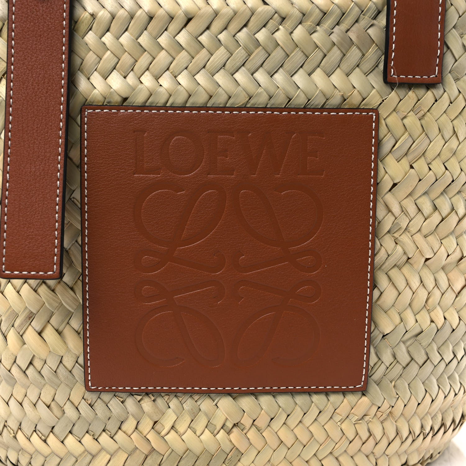 Loewe Raffia Basket Tote Bag Natural Tan 6 of 9