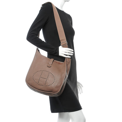 Hermes Taurillon Clemence Evelyne III PM Etoupe 2 of 7
