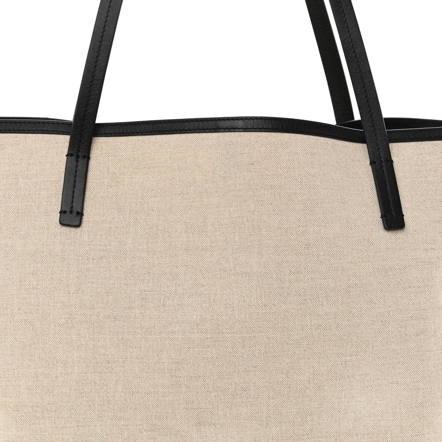 Canvas Calfskin Park Tote Beige Black