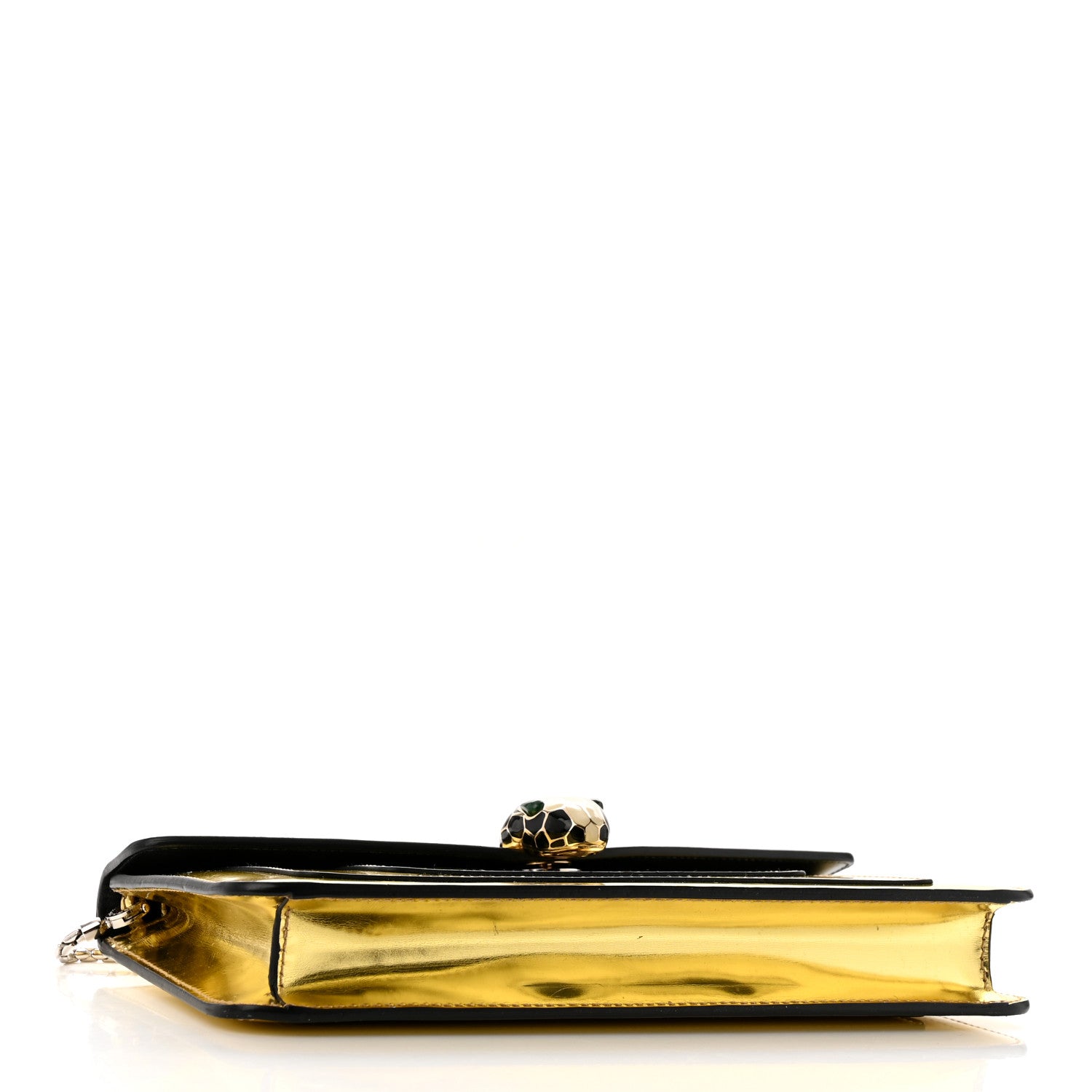 Bulgari Metallic Calfskin Serpenti Forever Bag Gold 4 of 9
