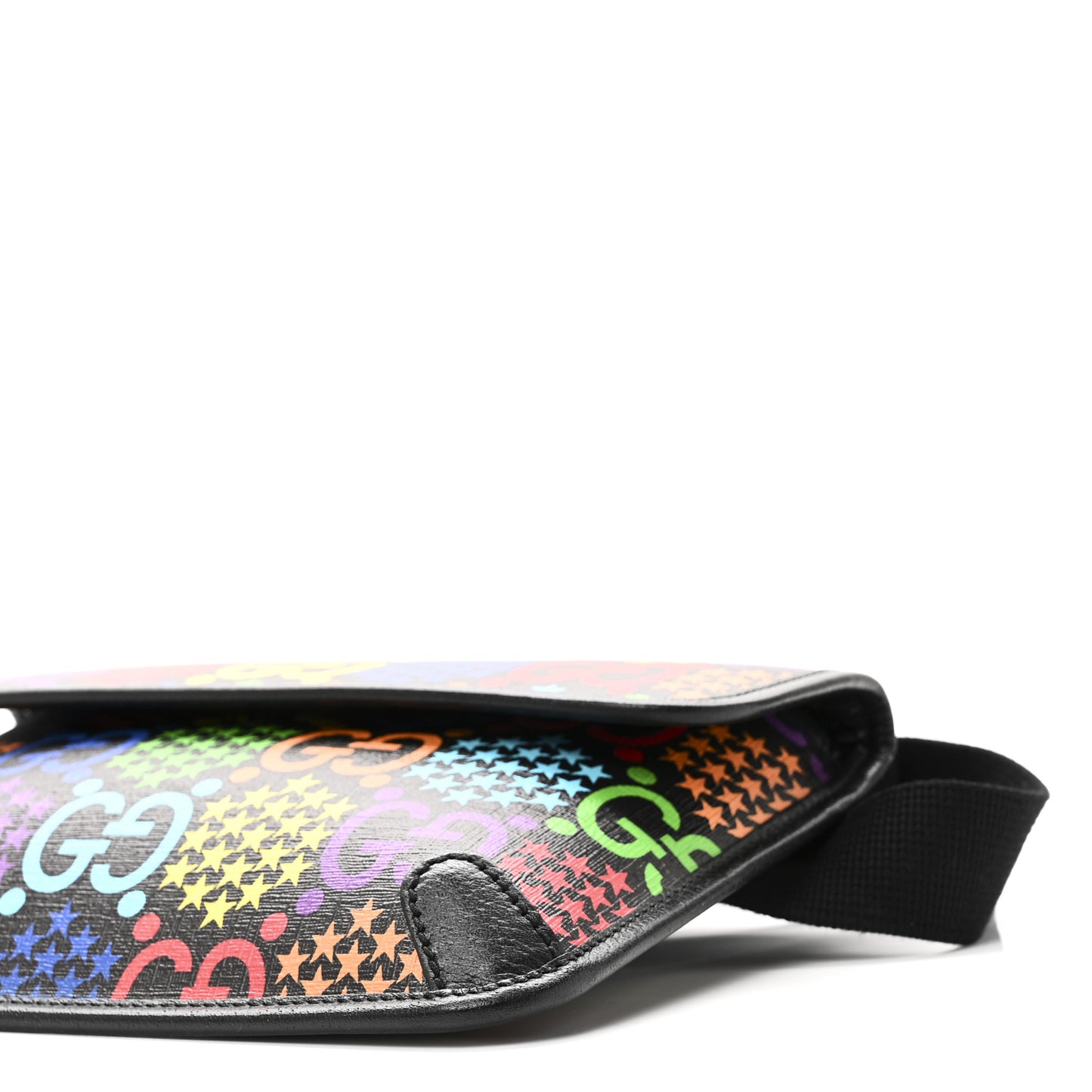 GG Supreme Monogram Psychedelic Slim Belt Bag Black