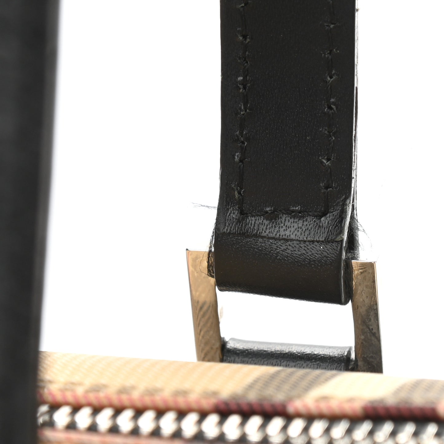 House Check Barrel Bag Black