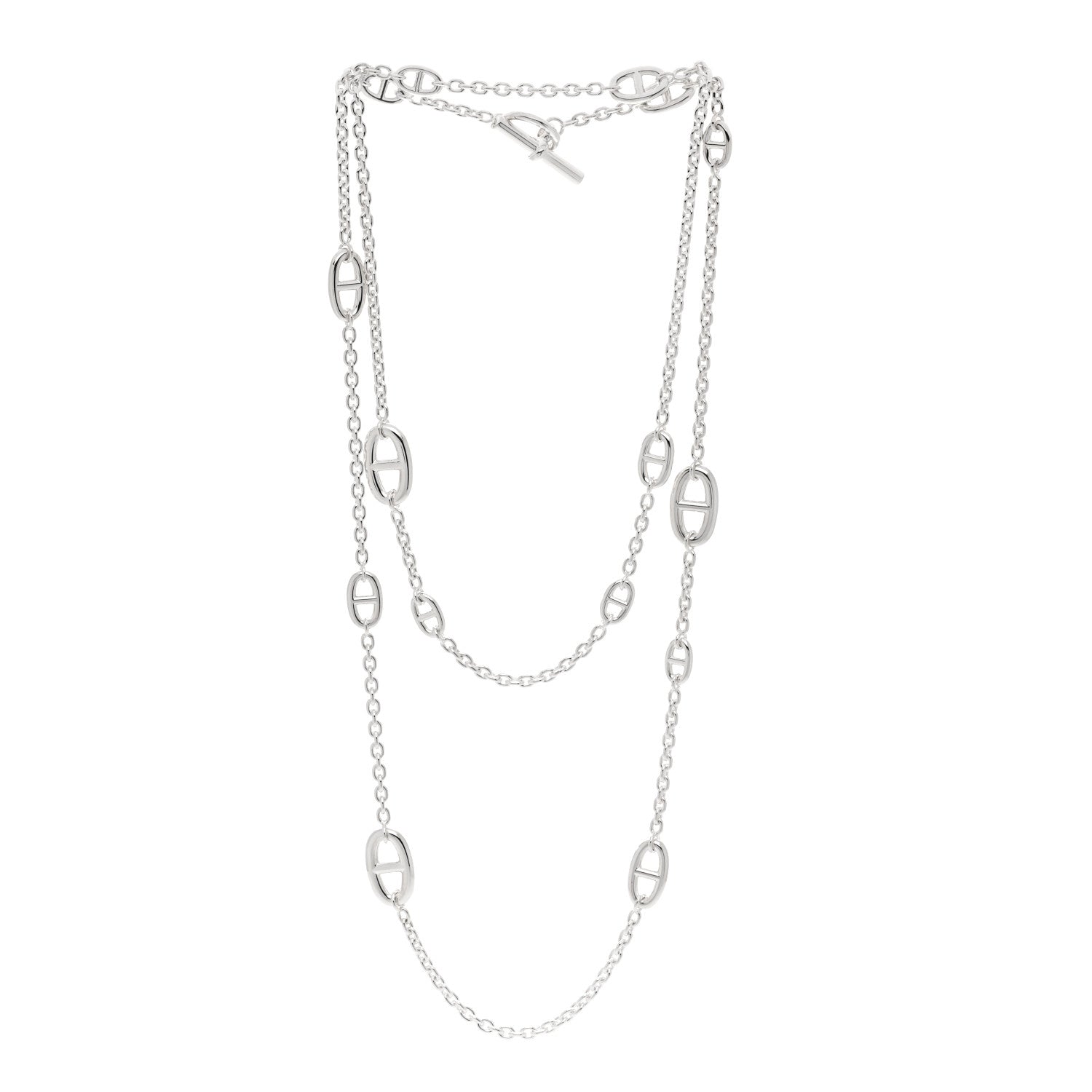 Hermes Sterling Silver Farandole Necklace 120 3 of 7