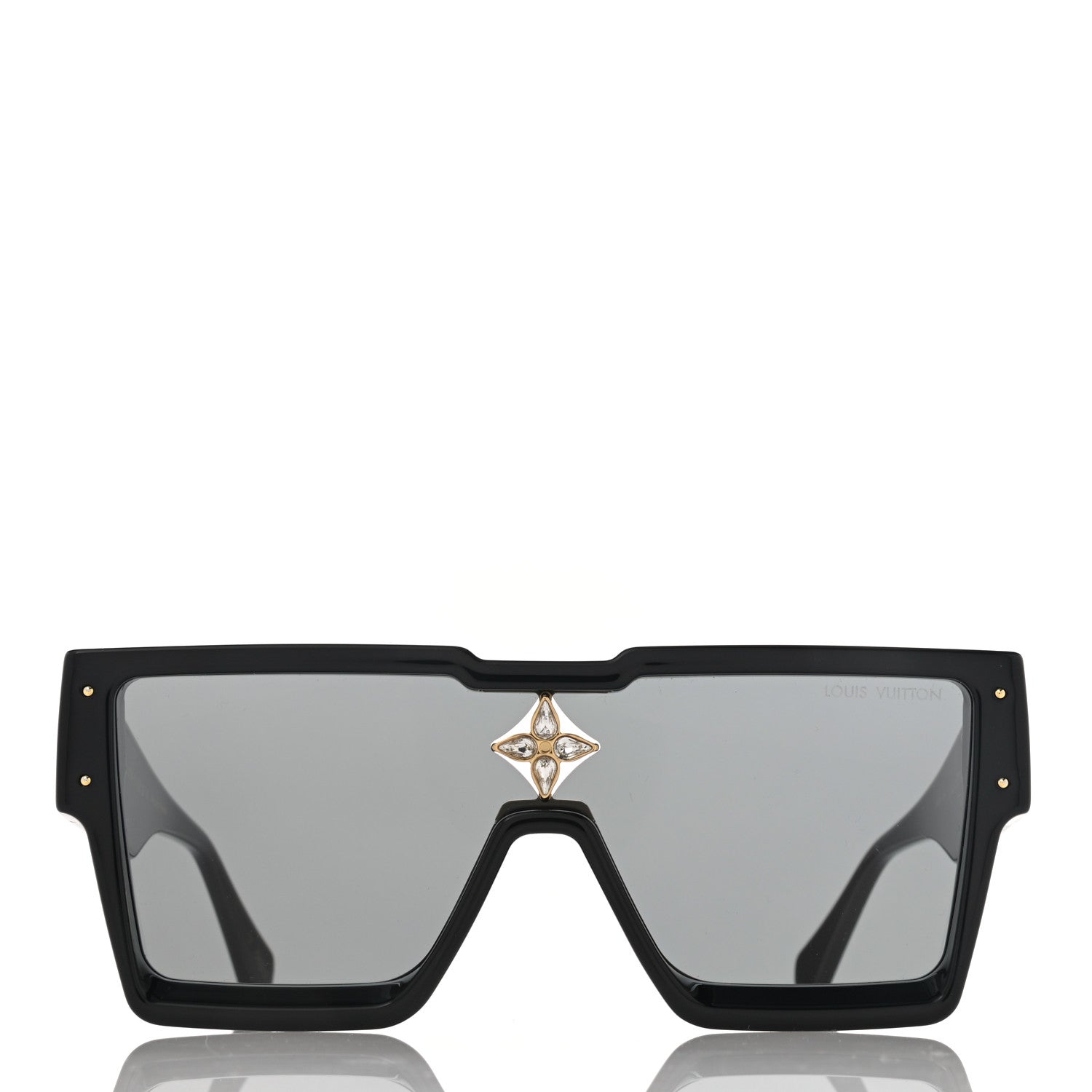 Louis Vuitton Acetate Swarovski Crystal Cyclone Sunglasses Z1578W Black 2 of 9