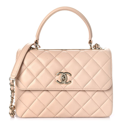 Chanel Lambskin Quilted Small Trendy CC Dual Handle Flap Bag Beige 1 of 9