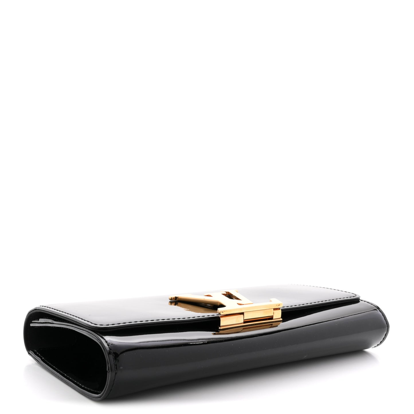 Patent Louise Clutch Black