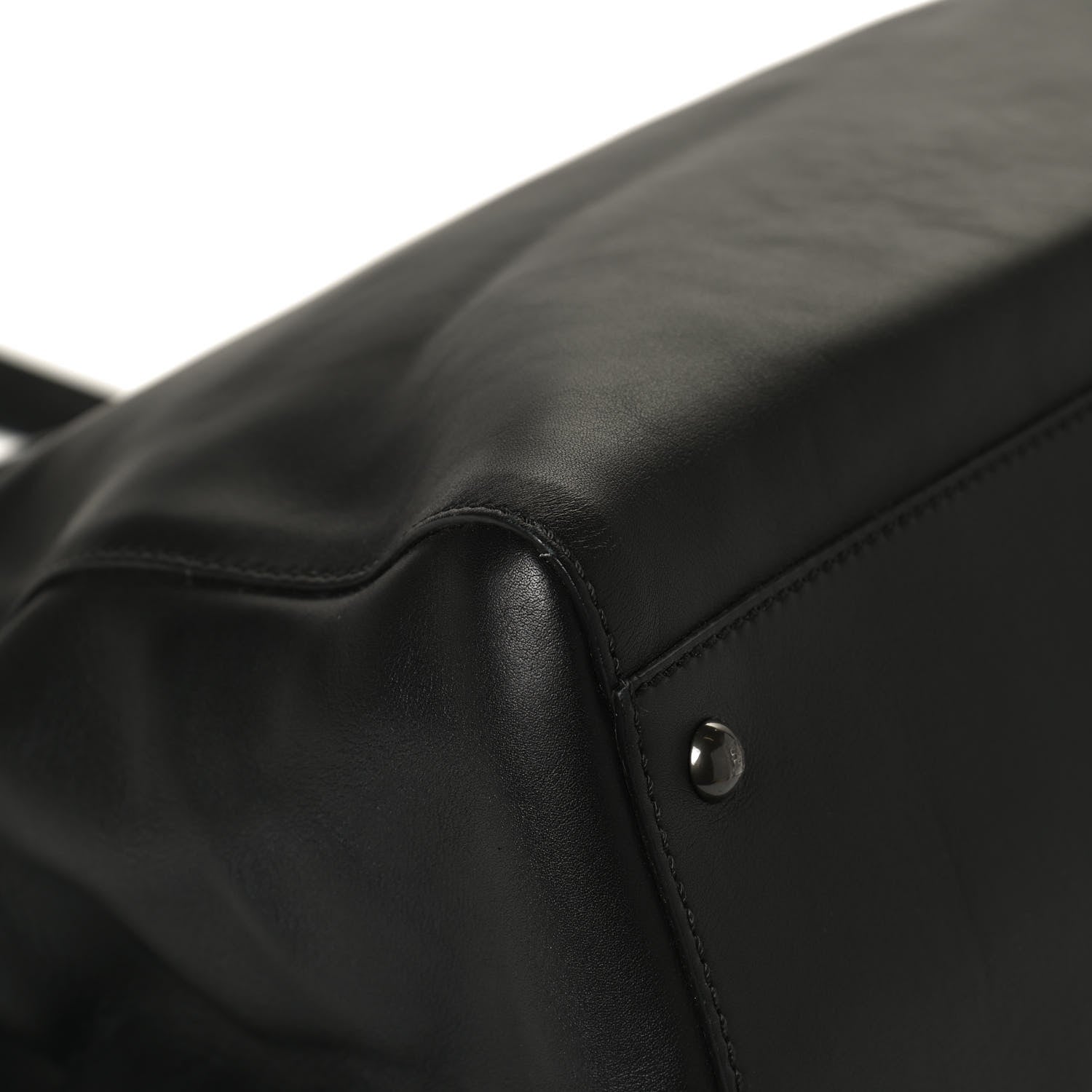 Fendi Calfskin Calf Hair Leopard Print Large Peekaboo Iconic Satchel Black 12 of 14