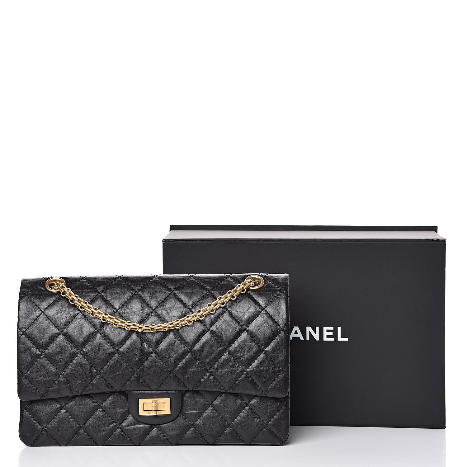 Chanel Aged Calfskin Quilted 2.55 Reissue 226 Flap Black 13 of 13