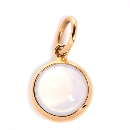 Tiffany 18K Yellow Gold Moonstone Paloma Picasso Dot Charm 1 of 4