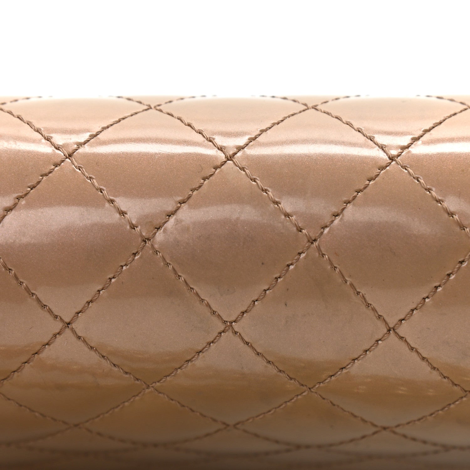 Chanel Iridescent Patent Quilted Small Boy Flap Beige 17 of 18