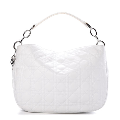 Christian Dior Lambskin Cannage Medium Dior Soft Hobo White 1 of 9