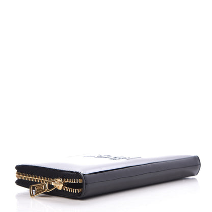 Saint Laurent Patent Belle De Jour Zip Around Wallet Black 4 of 6