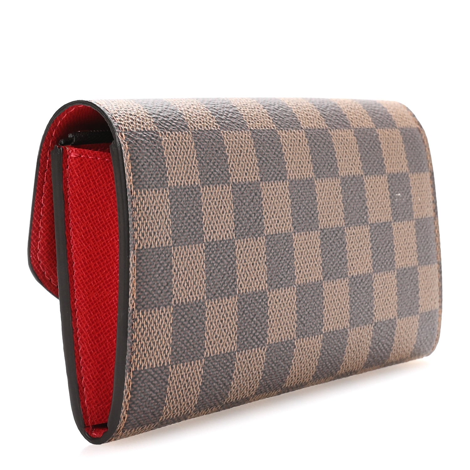 Louis Vuitton Damier Ebene Emilie Wallet Red 3 of 8