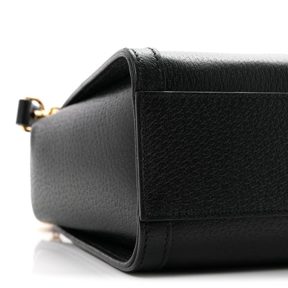 Gucci Textured Calfskin Web Small Ophidia Tote Bag Black 9 of 10