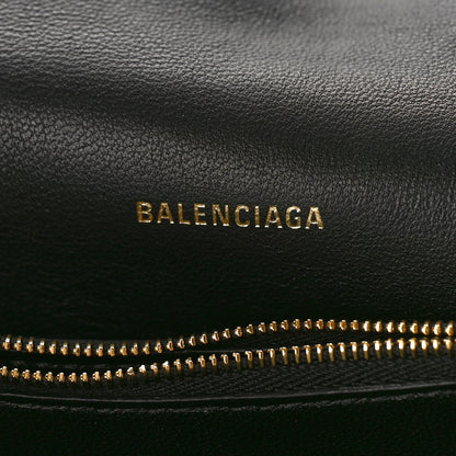Balenciaga Crushed Calfskin Quilted Medium Crush Chain Bag Black 6 of 10