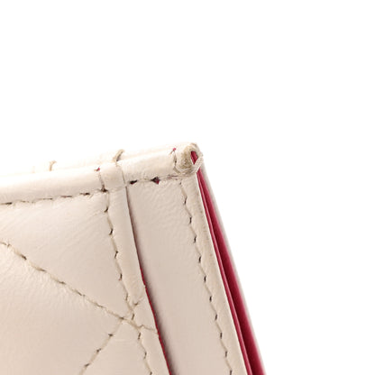 Chanel Lambskin Plexiglass Quilted Coco Love Card Holder White 10 of 10