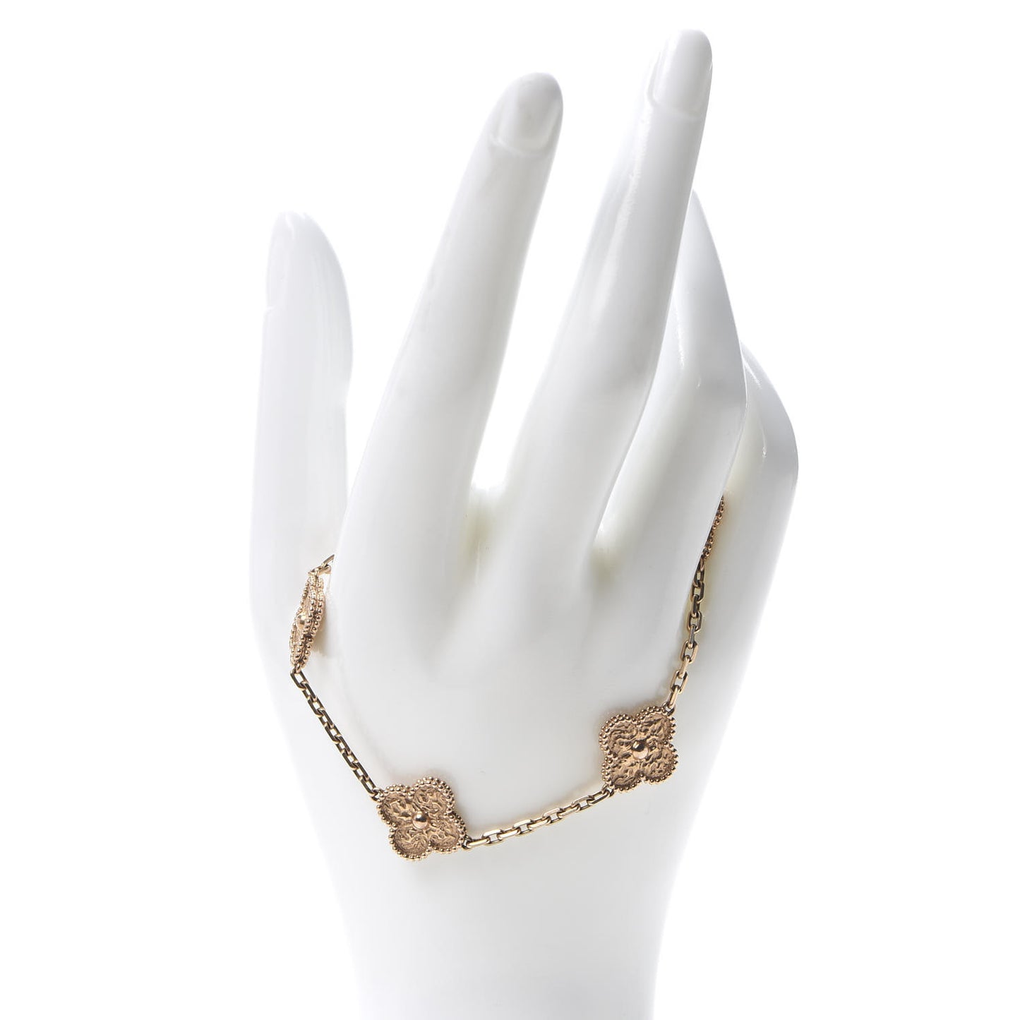 18K Rose Gold 5 Motifs Vintage Alhambra Bracelet