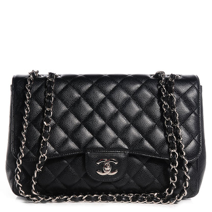 Chanel Caviar Jumbo Single Flap Black 1 of 8