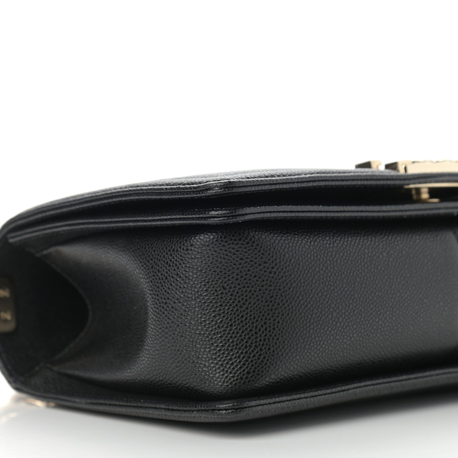 Chanel Caviar Chevron Quilted Medium Boy Flap Black 9 of 12