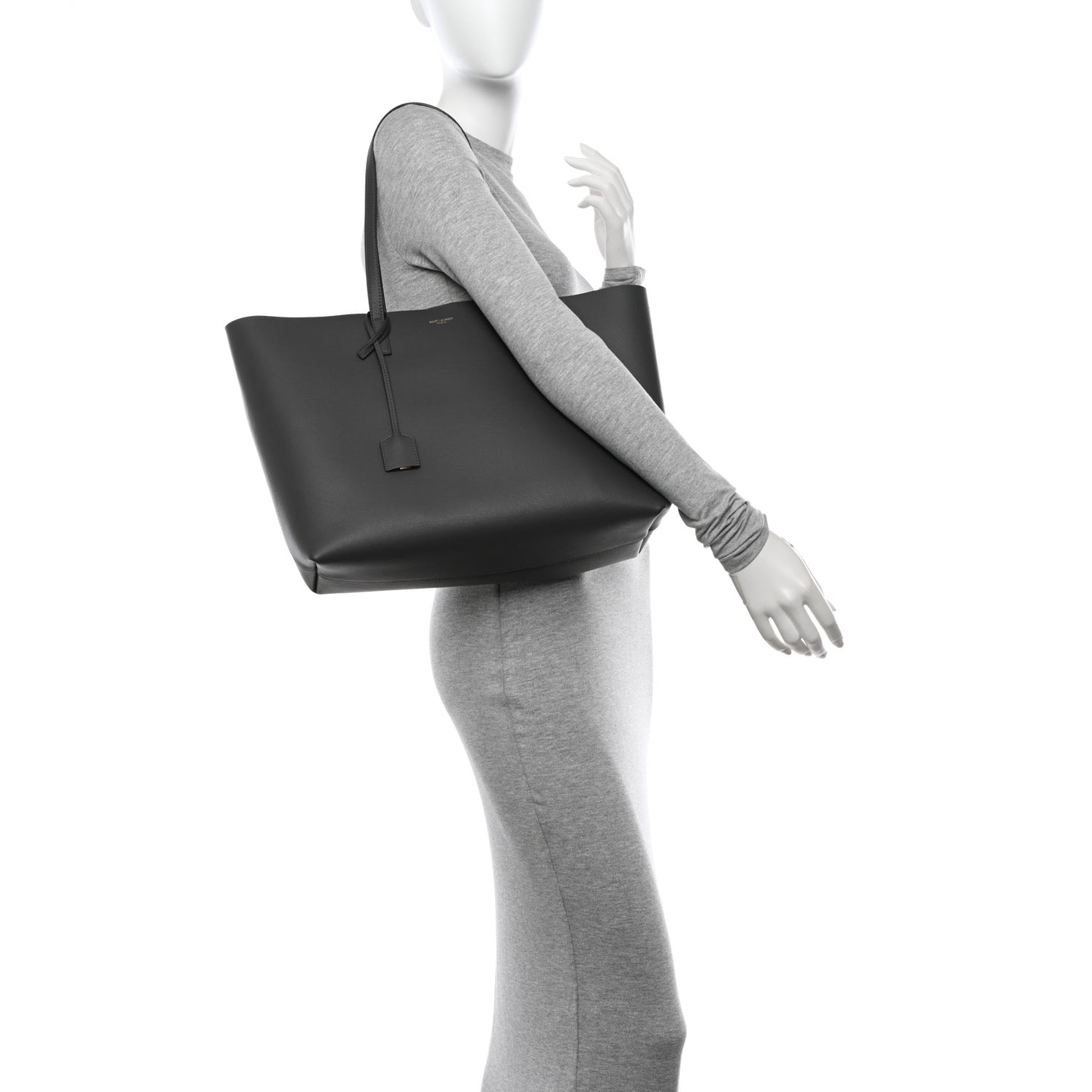 Calfskin Large Shopping Tote Storm