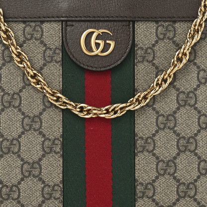 Gucci GG Supreme Monogram Web Medium Ophidia Chain Shoulder Bag Brown 8 of 10