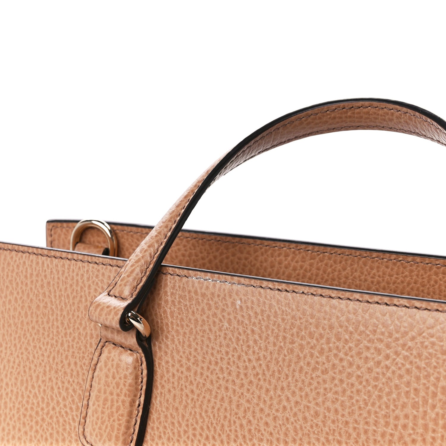 Gucci Dollar Calfskin Medium Soho Top Handle Satchel Camelia 12 of 13