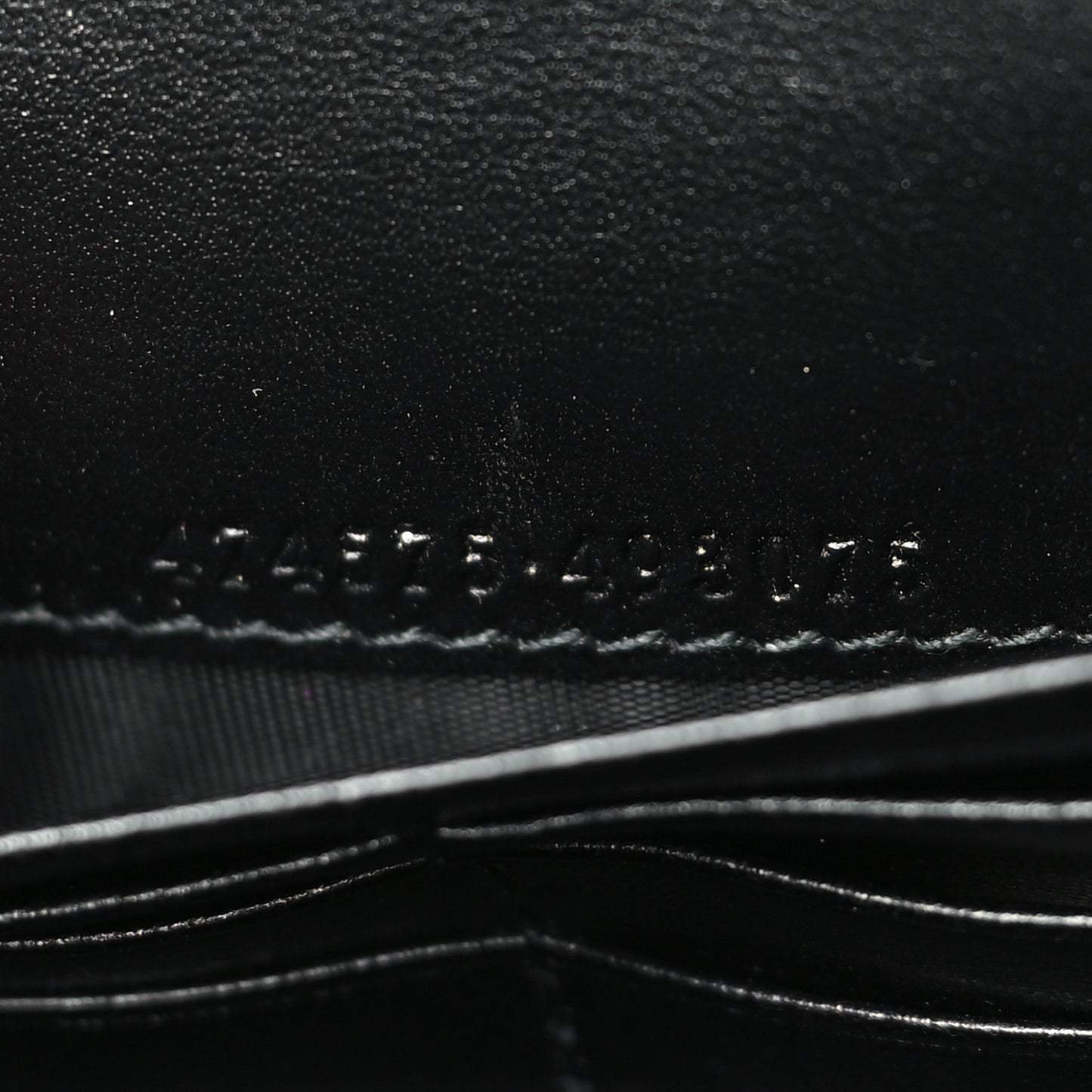 Calfskin Matelasse GG Marmont Chain Wallet Black