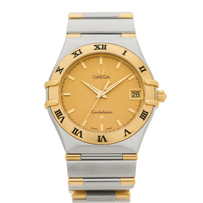 Omega Stainless Steel 18K Yellow Gold 33mm Constellation Quartz Watch Champagne 1312.10 1 of 4