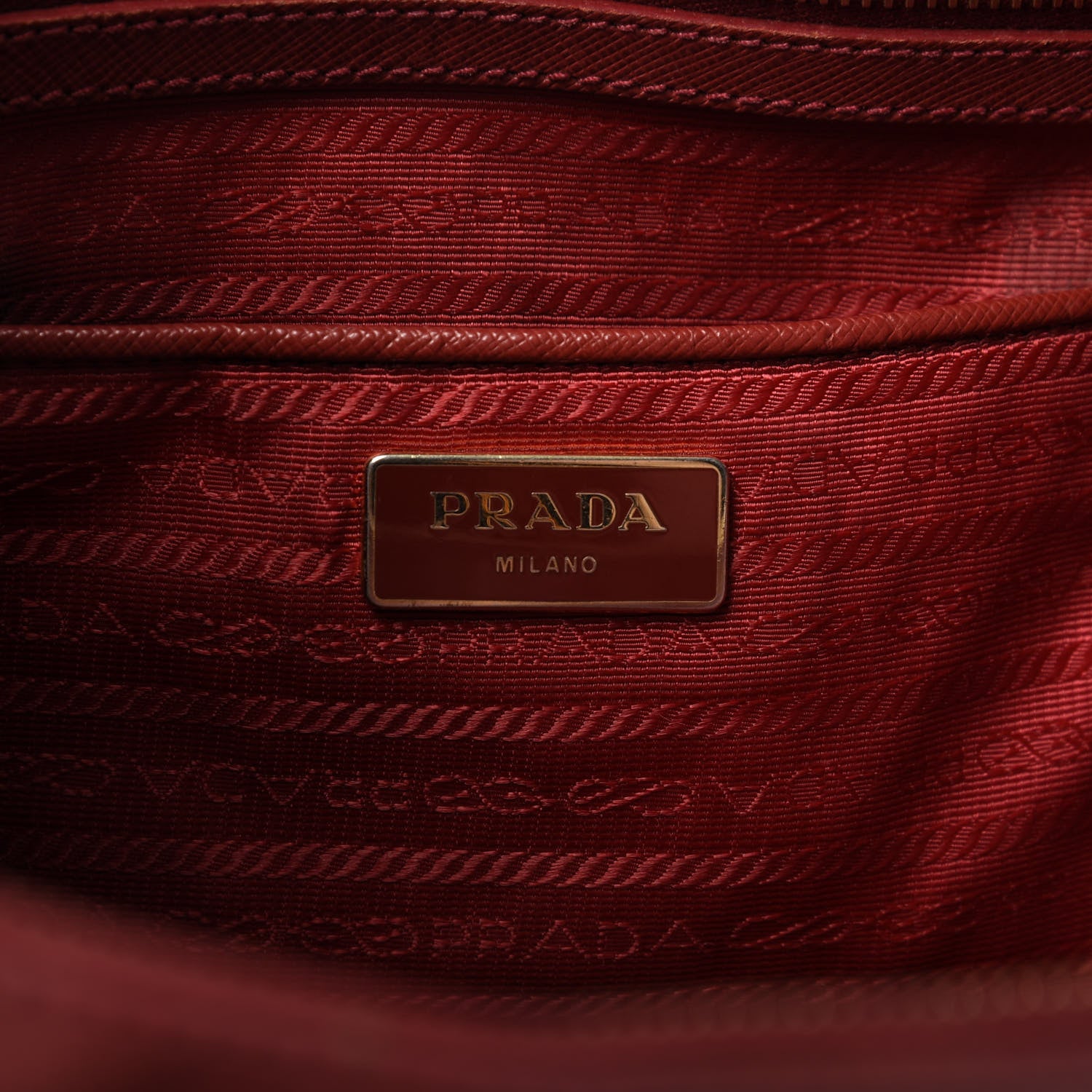 Prada Saffiano Large Galleria Double Zip Tote Fuoco 8 of 10