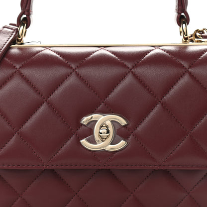 Chanel Lambskin Quilted Small Trendy CC Flap Dual Handle Bag Burgundy 8 of 8