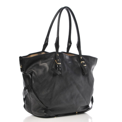 Burberry Lambskin Medium East West Tote Black 3 of 13